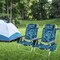 2-Pack Folding Backpack Beach Chair 5-Position Outdoor Reclining Chairs with Pillow Blue/Pattern/Pink/Yellow/Dark Pink/Dark Green/Dark Blue